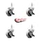 Service Caster 2 Inch Thermoplastic Wheel 12mm Threaded Stem Caster Set with Brakes, 4PK SCC-TS05S210-TPRS-SLB-M1215-4 - alternate 2